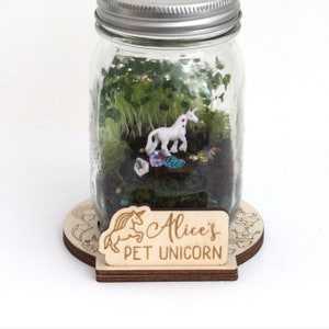 DIY Unicorn Terrarium Kit Manualidades para niños Light Up Terrarium Mason Jar Solar Lid Terrarium Mason Jar Kit DIY Craft Kit Pegasus imagen 5