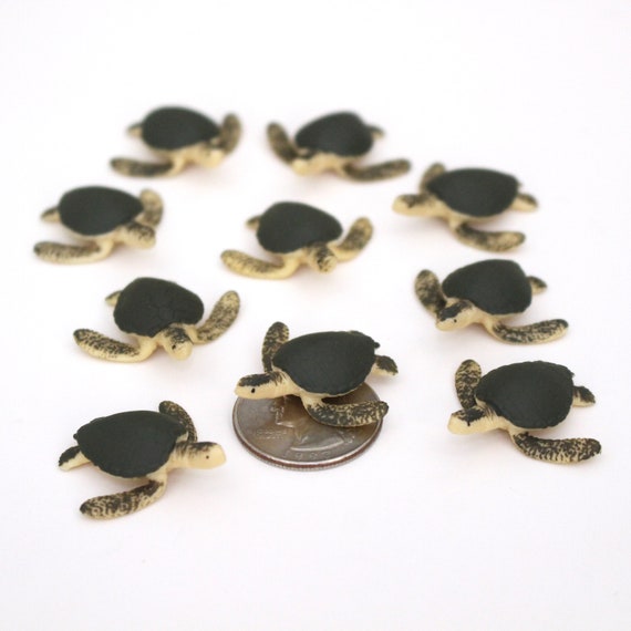 Set of Miniature Sea Turtles Mini Turtles Terrarium Supplies Teeny Tiny  Pack of Sea Turtles Diorama Supplies Soap Making READY TO SHIP 