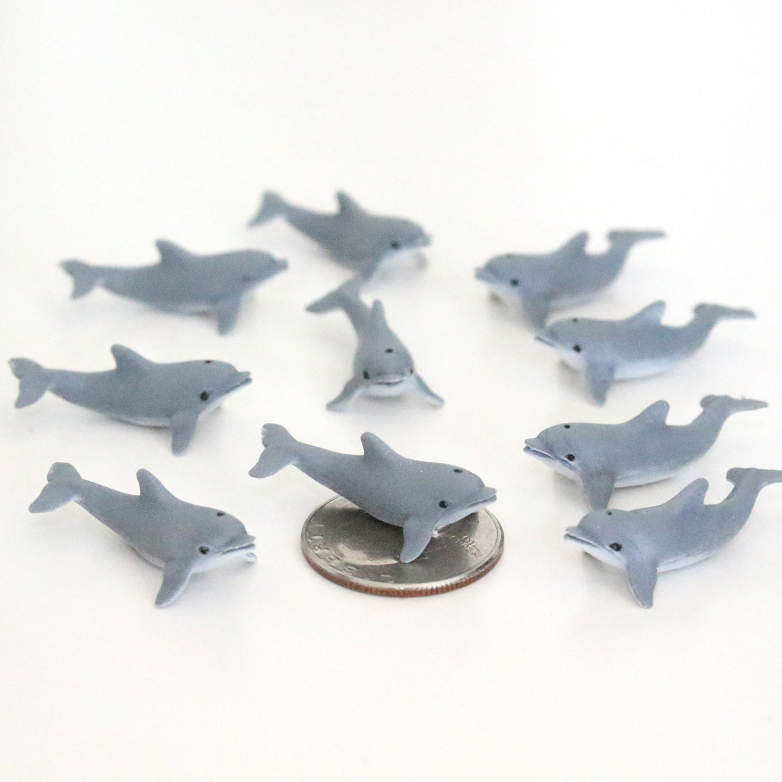 Set of Miniature Dolphins Mini Dolphin Terrarium Supplies Etsy