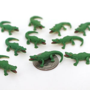 Set of Miniature Alligators - Mini Gators - Terrarium Supplies - Teeny Tiny Pack of Gators - Diorama Supplies Soap Making - READY TO SHIP!