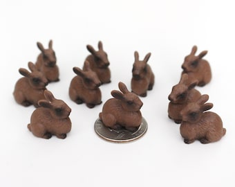 Set of Miniature Bunnies - Mini Rabbits - Terrarium Supplies - Teeny Tiny Pack of Bunny Figures Easter Basket Stuffers Soap READY TO SHIP!