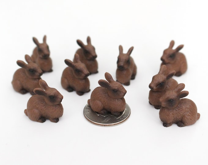Set of Miniature Bunnies - Mini Rabbits - Terrarium Supplies - Teeny ...