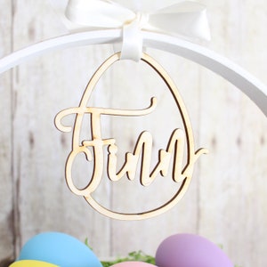 Personalized Easter Basket Egg Tag Easter Basket Name Charm Easter Decor Easter Basket Filler Stuffer Gift image 3