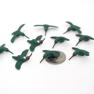 Set of Miniature Hummingbirds - Mini Hummingbird - Terrarium Supplies - Teeny Tiny Pack of Birds Diorama Supplies Soap Making READY TO SHIP!
