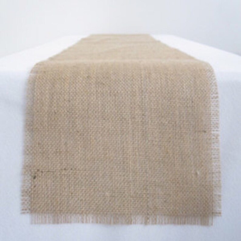 Burlap Table Runner and Placemats Rustic Fringed Edged Etsy
