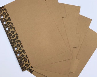 Leopard / Set de 6 divisores A5 / ENVIO GRATUITO