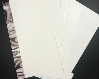 Mármol Mínimo (Minimal Marble) Conjunto de 5 divisores de planificador