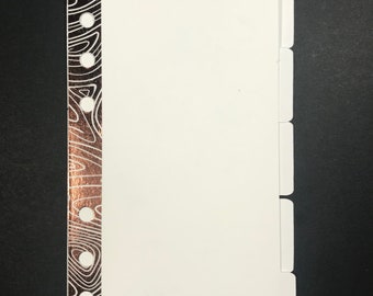 Cobre mínimo / Conjunto de divisores de planificador de 5 pestañas