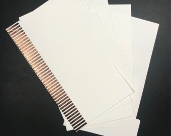 Raya mínima de cobre ( Sminimal Copper Stripe) Conjunto de 5 divisores de planificador de pestañas