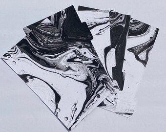 Pintura de mármol negro & blanco / conjunto de 5 divisores planificador / envío libre