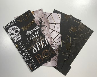 Spooky / Set de 5 Tab Planner Divisores - Personal o Tamaño de Bolsillo / Envío Gratis