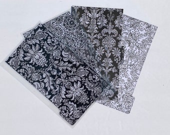 Blanco y negro / Conjunto de 5 divisores planificador personales / DOBLE SIDED / Envío gratis