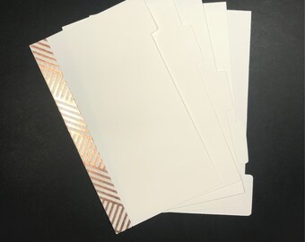 Oro rosa mínimo / conjunto de 5 divisores planificador de pestañas / envío gratis