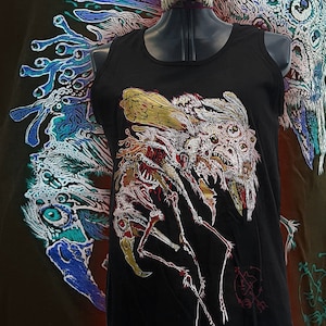 WRETCHED CHAOS-vest/tanktop ~ Eldritch Horror met de hand gezeefdrukt