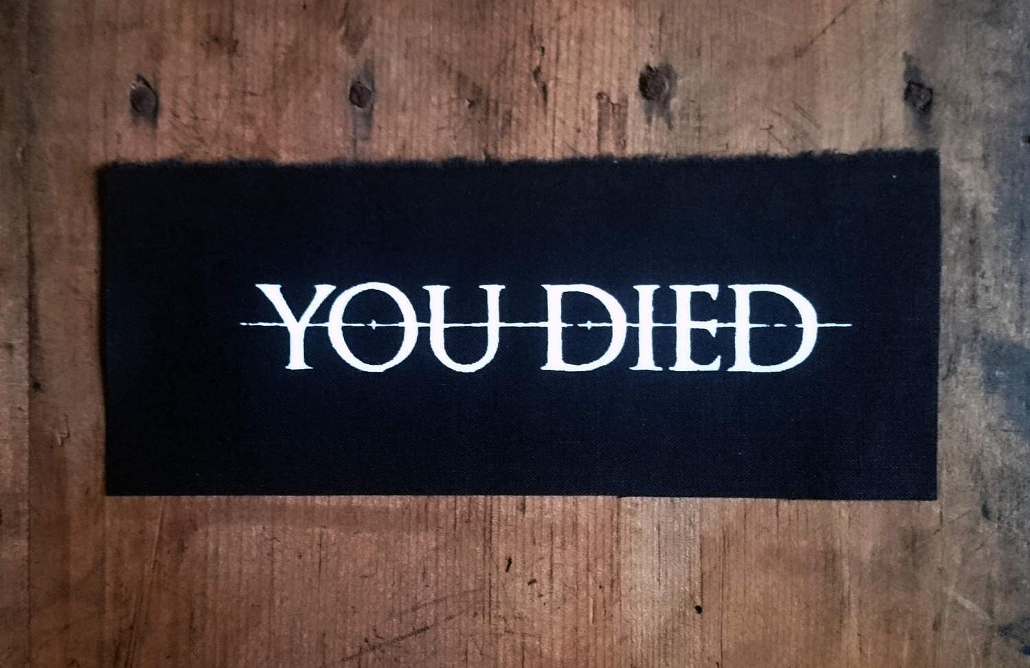 YOU DIED patch sew on screen print Dark Souls patch gamer patch death…