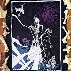 Parche trasero para coser ~ MYCELIAL DEATHBIRD ~ Versiones en rojo o verde