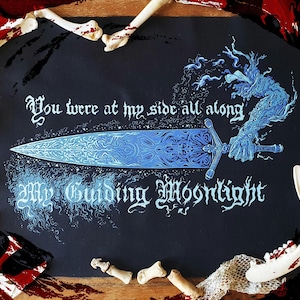 Bloodborne Moonlight Sword Ludwig Accursed opnaaipatch: parelmoerblauw