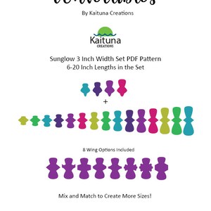 Sunglow, 6-20 x 3 inches, PDF Pad Pattern Set,  Kaituna Creations
