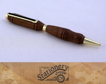 Wood story pen, walnut pen, wooden pen, hand made pen, handmade, handcrafted, ink pen, fat ergonomic pen, walnut