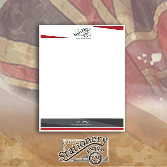 Stationery Letterhead Design Printable letterheads | Etsy