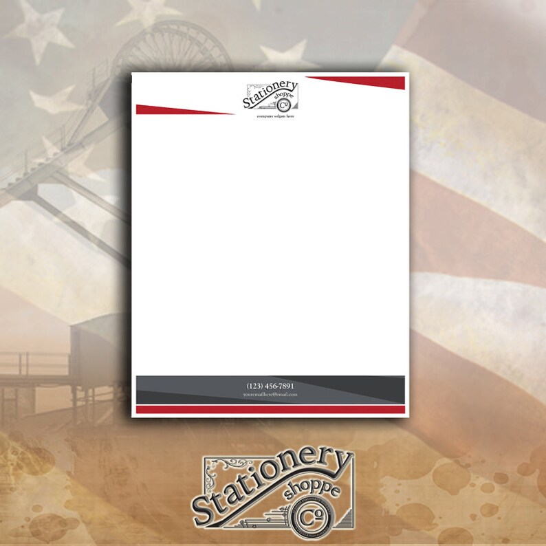 Stationery Letterhead Design Printable Letterheads - Etsy