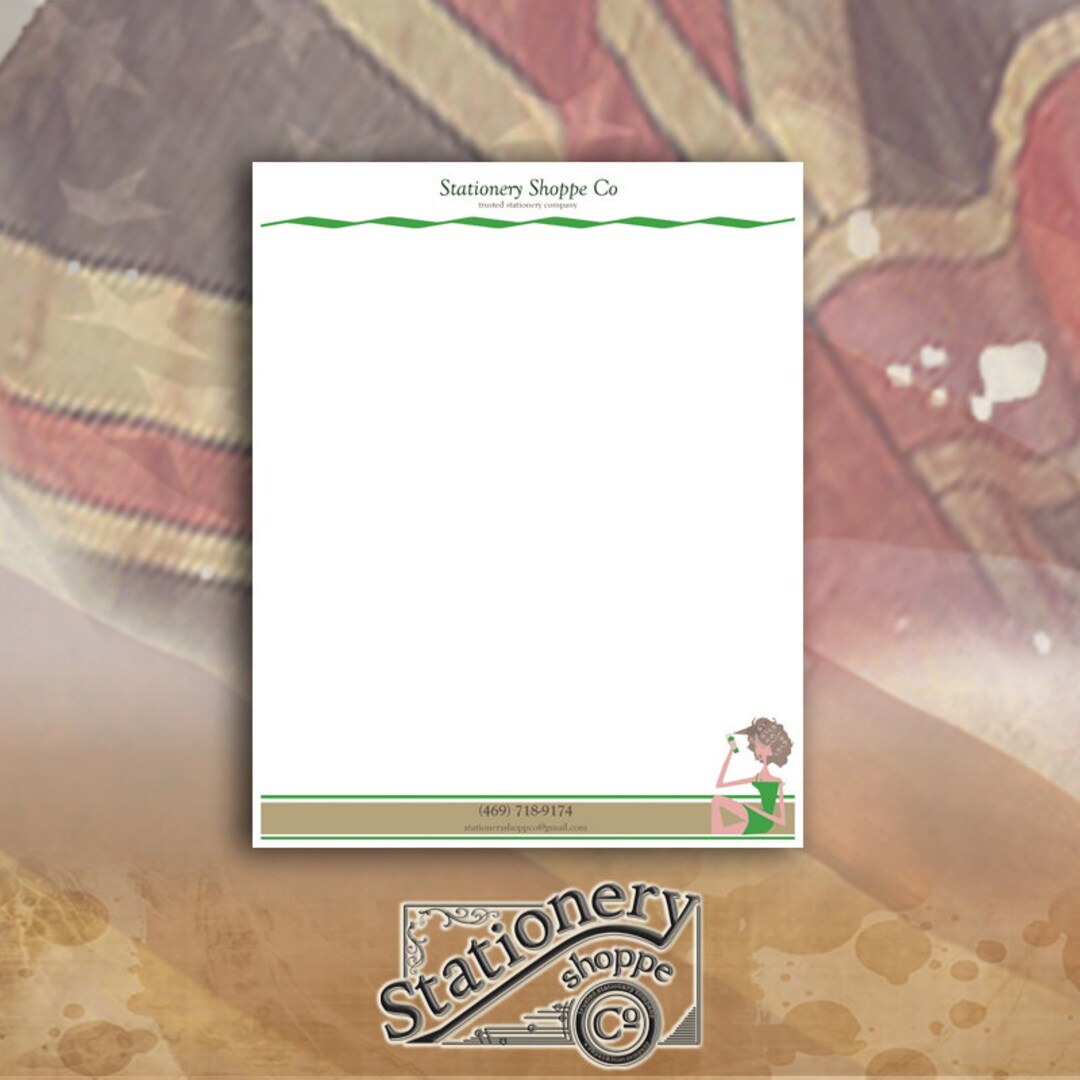 Stationery Letterhead Design Printable Letterheads - Etsy