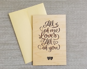 Jubiläumskarte aus graviertem Ahornsperrholz