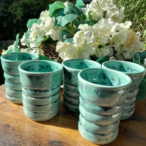 Handmade Stoneware Tumbler: Glazed Ceramic Cup (330ml)