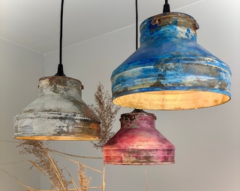 Illuminazione industriale, Lampadario rustico, Lampada Steampunk, Lampada, Fatto a mano, Lampada a sospensione a soffitto