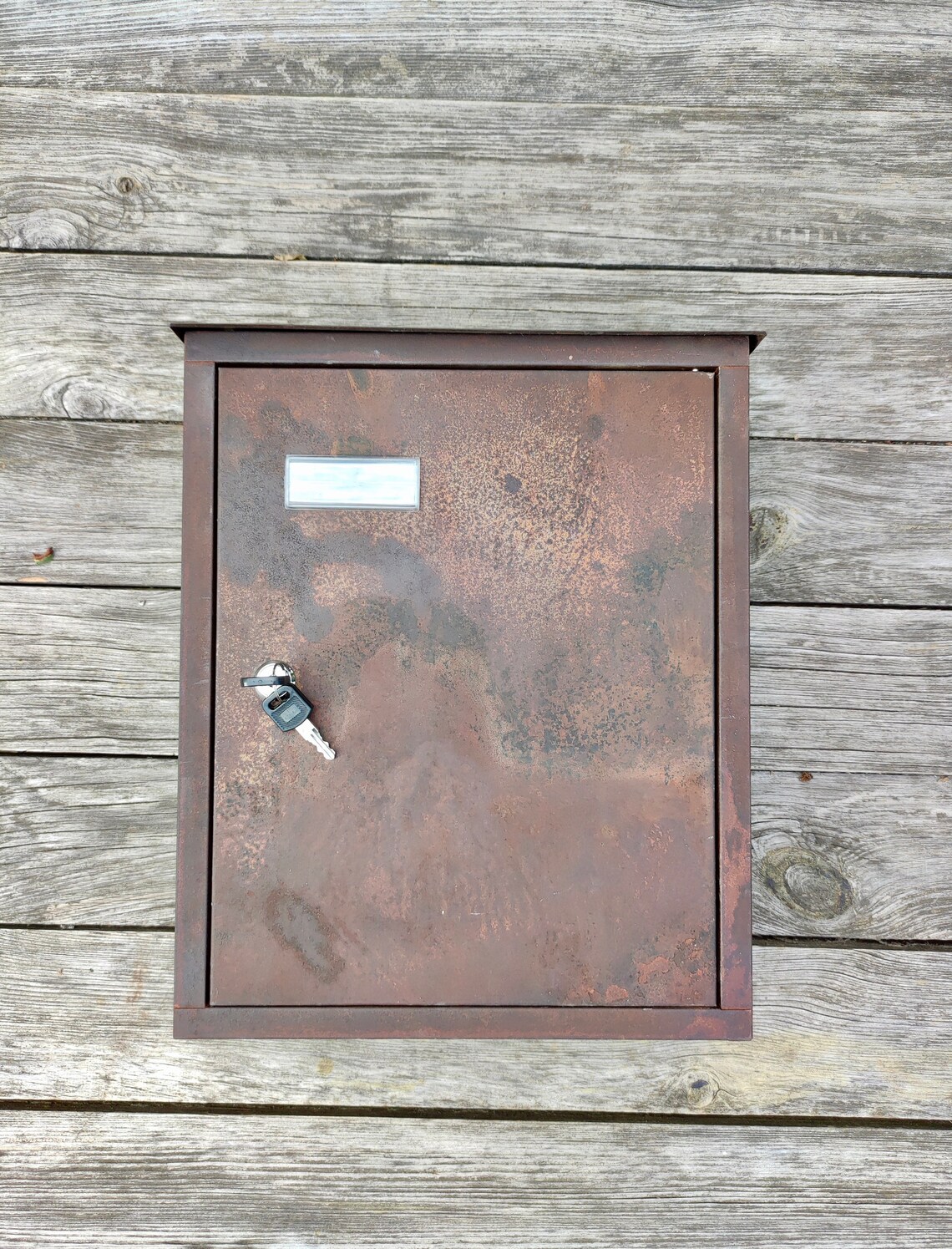 Wall Mounted Mailbox Rustic Mailbox Locking Mailbox Hanging Etsy UK