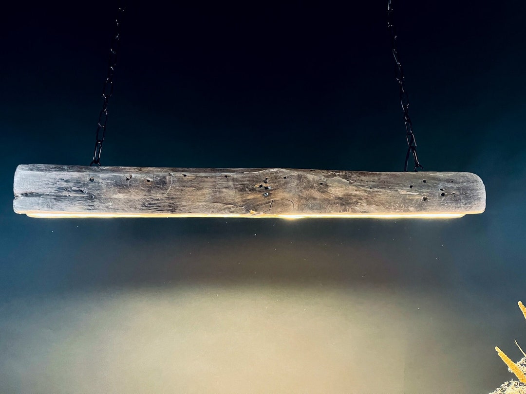 View of Reclaimed Wood Light, Industrial Lighting ,farmhouse Chandelier , Led ...