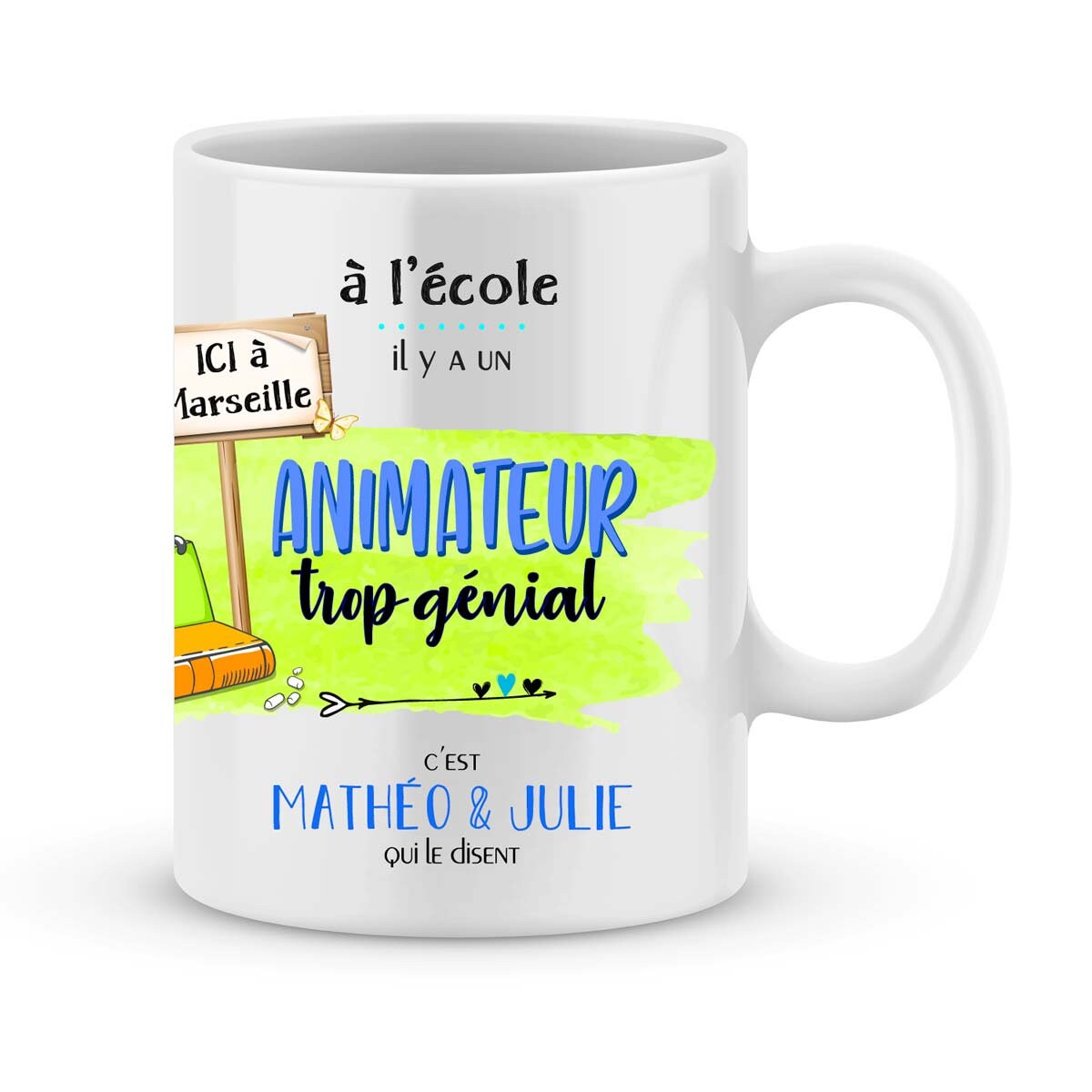 Mug Animateur à Personnaliser avec Le Prénom de Votre Enfant - Cadeau Pour Périscolaire