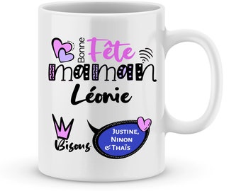 Cadeau fête des mères - Mug maman à personnaliser avec le prénom de votre enfant - idée cadeau fête des mères