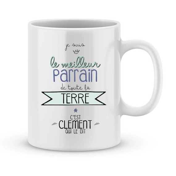 Cadeau parrain à personnaliser avec votre prénom mug personnalisé