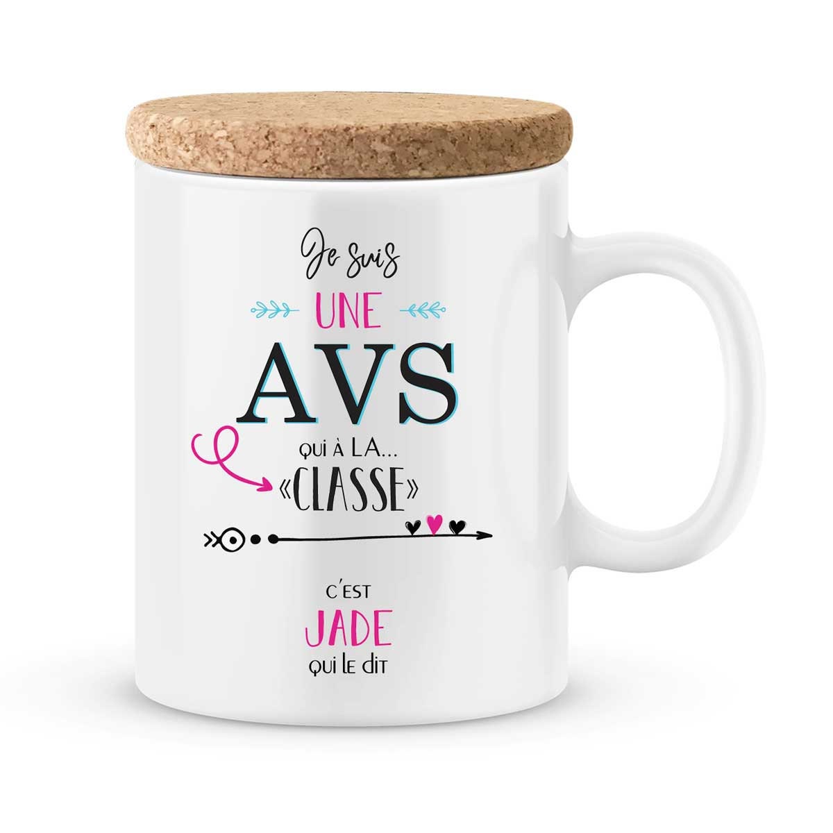 Mug Avs à Personnaliser avec Le Prénom de Votre Enfant - Cadeau Pour Auxilliaire Vie Scolaire