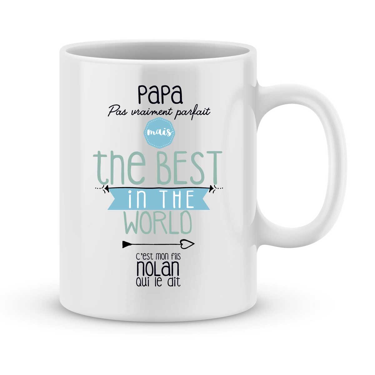 Cadeau Fête Des Pères - Mug à Personnaliser Mon Papa The Best avec Votre Prénom Cadeau Anniversaire