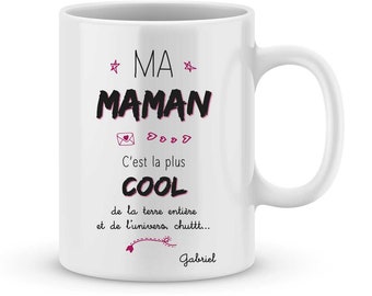 Cadeau maman - Mug à personnaliser avec le prénom de votre enfant pour maman - idée cadeau fête des mères