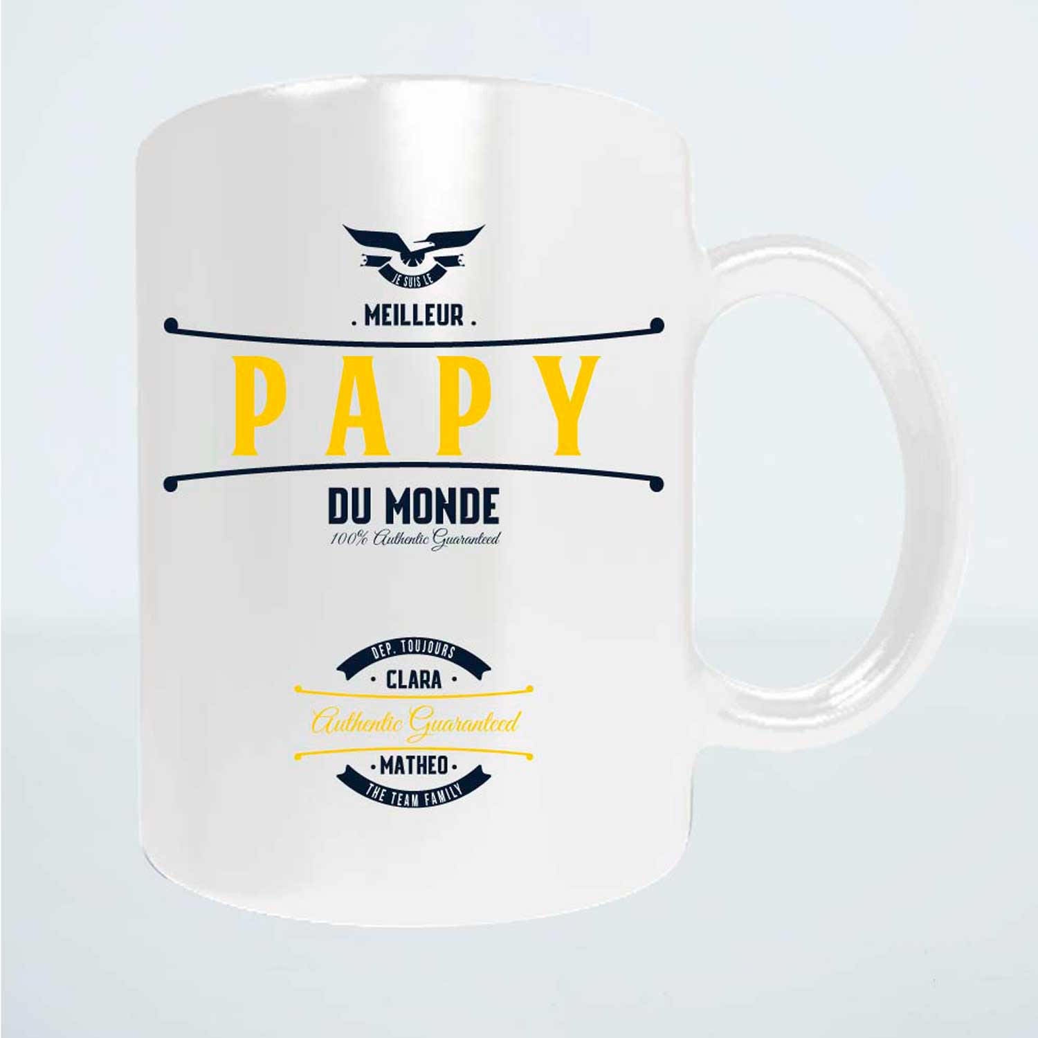 Cadeau de Noël Papy - Mug à Personnaliser Meilleur Du Monde Idée Cadeau Cadeau Fête Des Grands-Pères