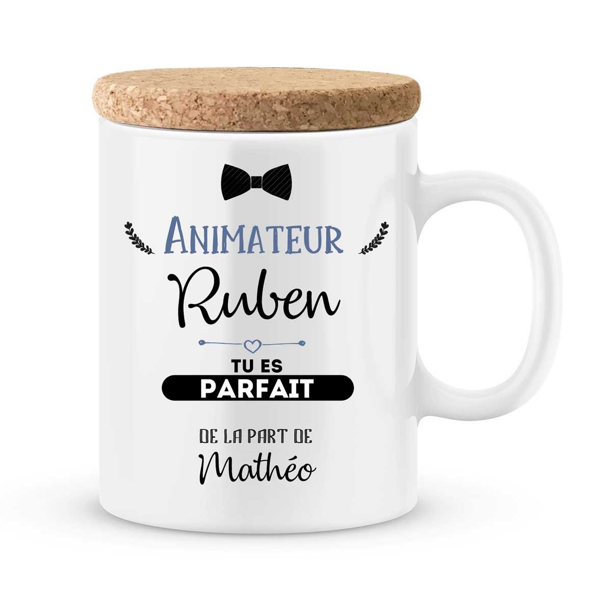 Mug Animateur à Personnaliser avec Le Prénom de Votre Enfant - Cadeau Cadeau Pour La Fin d'année Sco