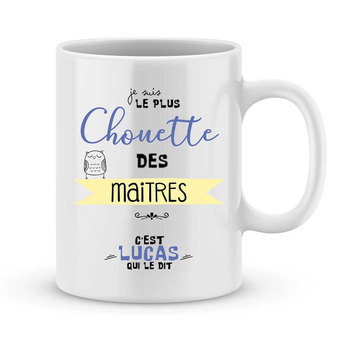 Mug Maître à Personnaliser avec Le Prénom de Votre Enfant - Cadeau Pour Personnalisé Cadeau Fin d'an