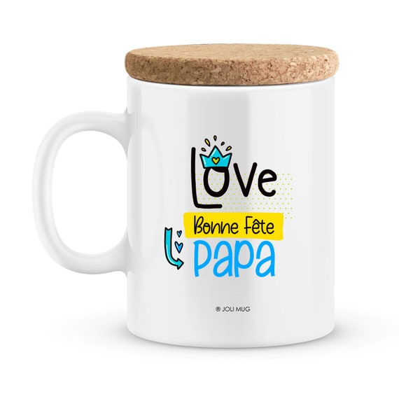 Cadeau papa. Mug personnalisé prénom joyeux noël papa - Joli Mug