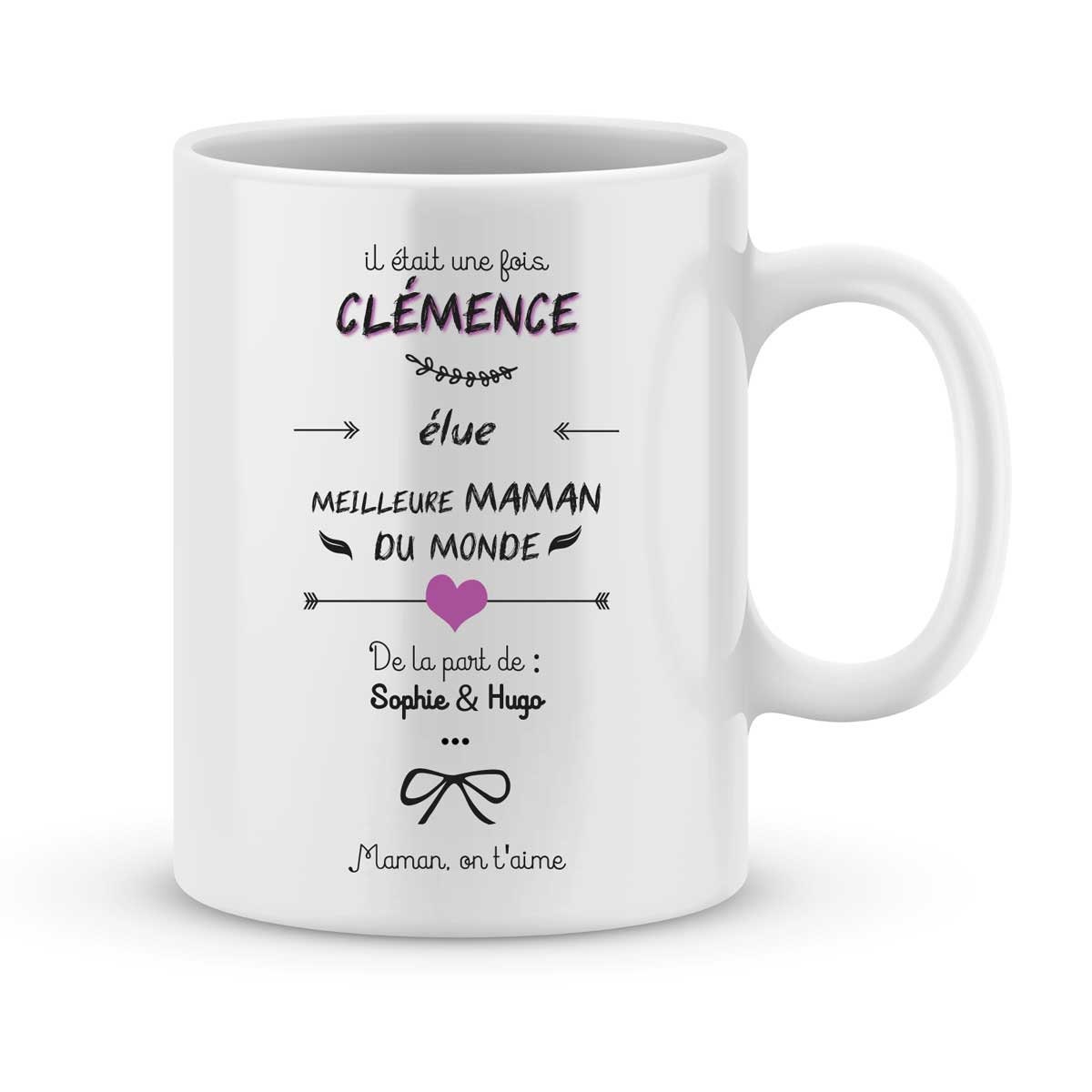 Cadeau Pour La Fête Des Mères - Mug Maman à Personnaliser avec Le Prénom de Votre Enfant Cadeau Mère