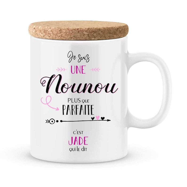 Cadeau nounou. Mug à personnaliser avec prénom merci nounou Etsy