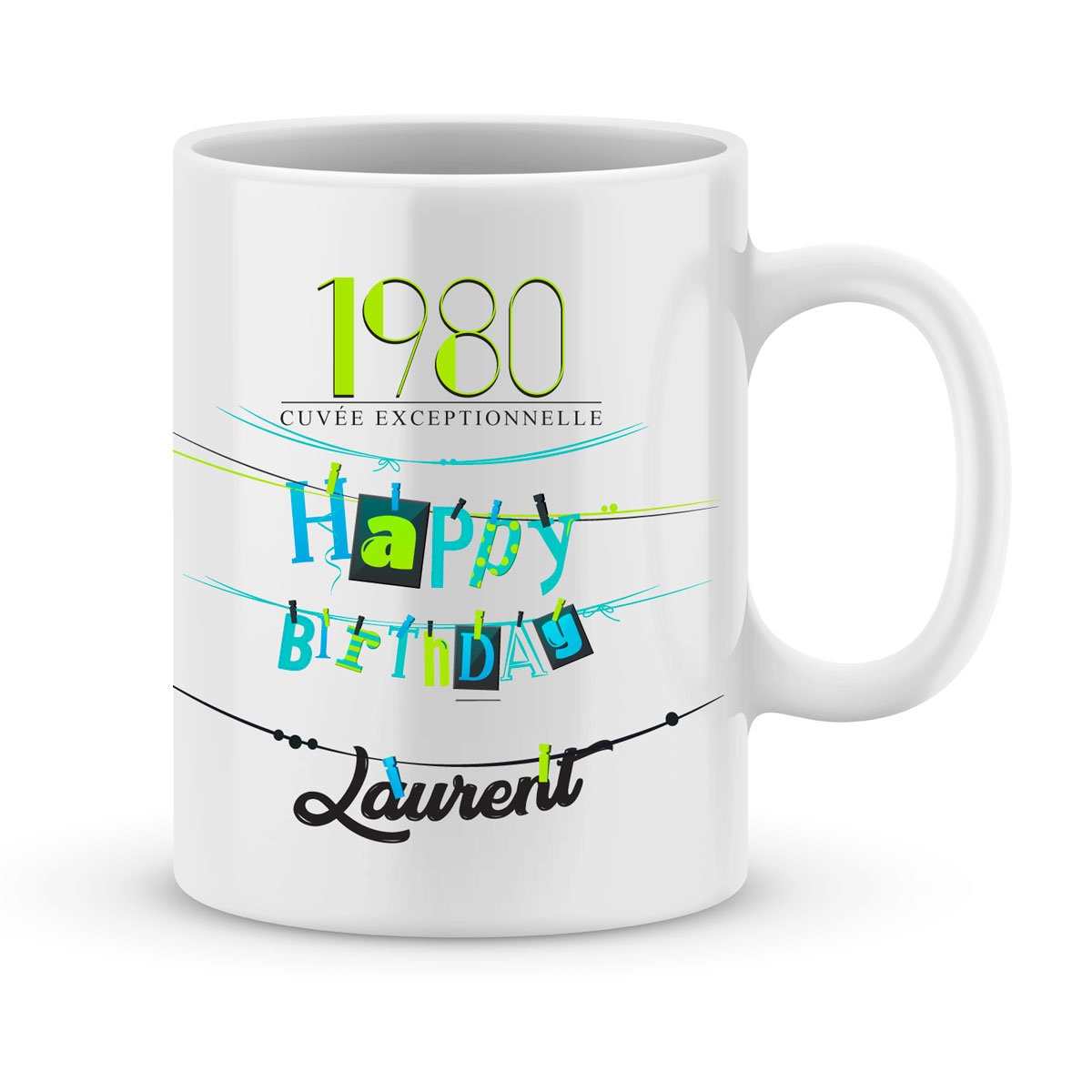 Cadeau Anniversaire - Mug à Personnaliser avec Date et Prénom Idée Cadeau d'anniversaire