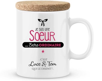 Mug personnalisable recto/verso du Meilleure collègue - Lachouettemauve