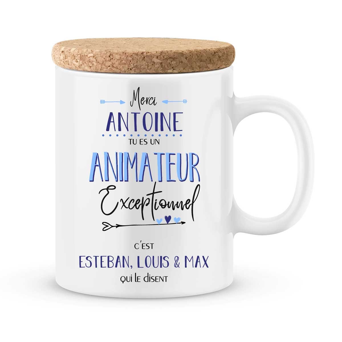 Mug Animateur à Personnaliser avec Le Prénom de Votre Enfant - Cadeau Pour Périscolaire