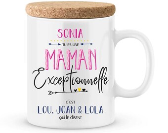 Cadeau fête des mères - Mug maman à personnaliser avec le prénom de votre enfant - idée cadeau fête des mères