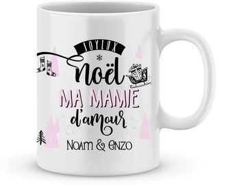 Cadeau de Noël pour mamie - Mug Joyeux Noël mamie - Cadeau de Noël mamie - Idée cadeau de noël pour mamie - cadeau bonne année mamie