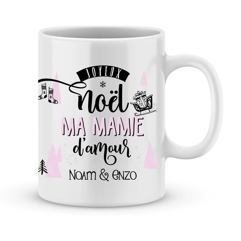 Mug Joyeux Noël Mamie - Cadeau de Idée Cadeau Noël Pour Bonne Année Mamie