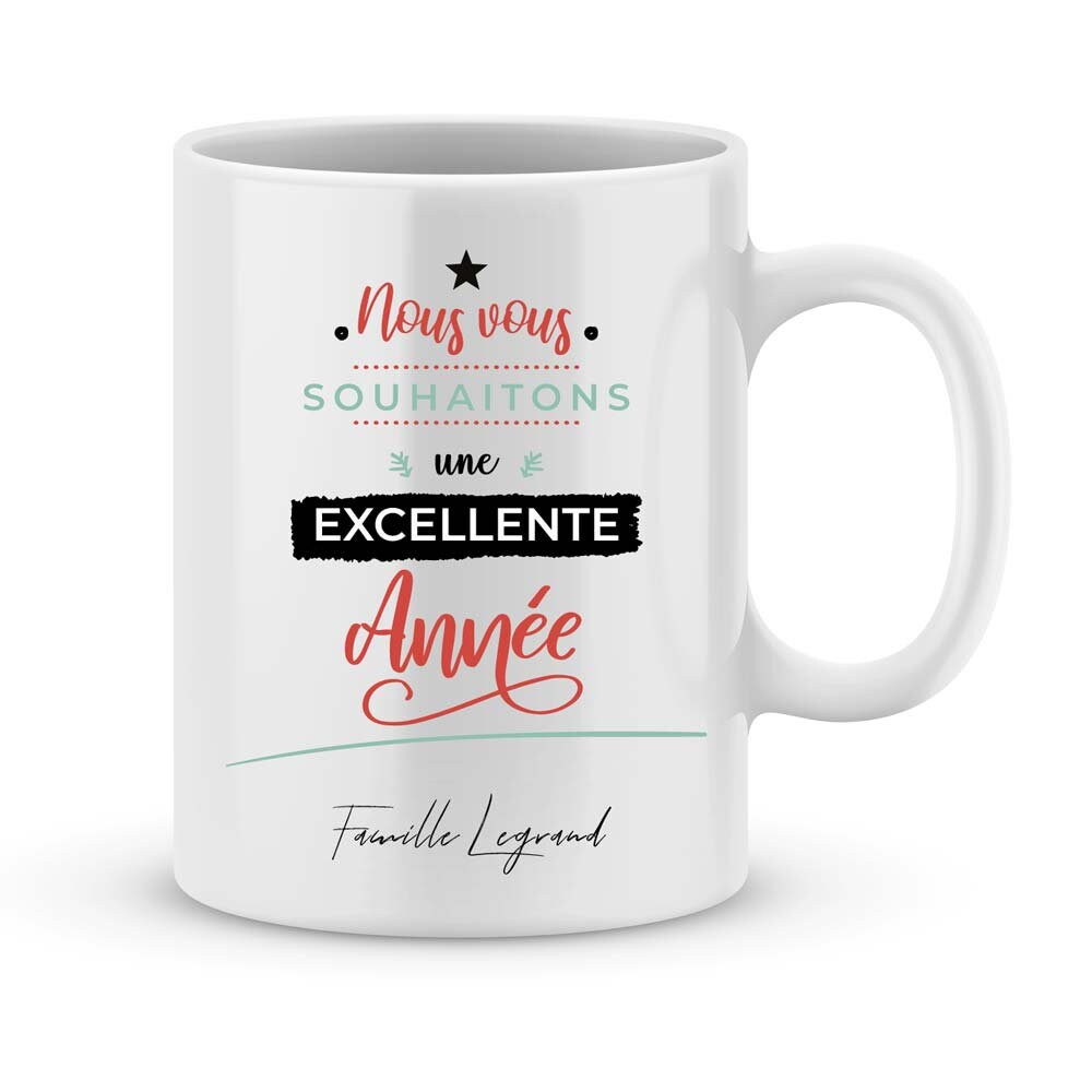Cadeau Bonne Année 2019 - Mug Bonne à Personnaliser Cadeau Original Pour Le Nouvel An